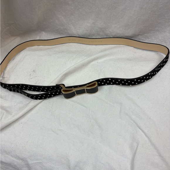 Kate Spade New York In the Loop Polka Dot Bow Belt Calf Hair Leather L - Picture 4 of 8